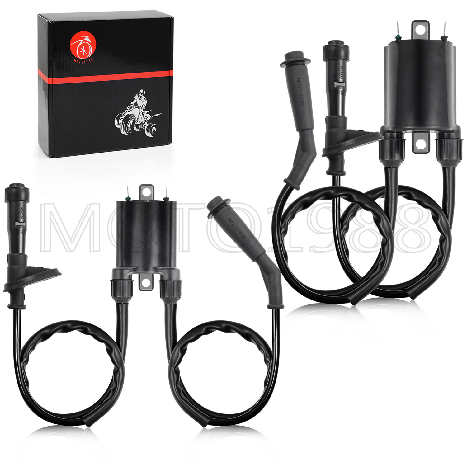 2 set of Ignition Coil & Spark Plug Cap For HONDA Shadow VLX 600 VT600 1988-2007