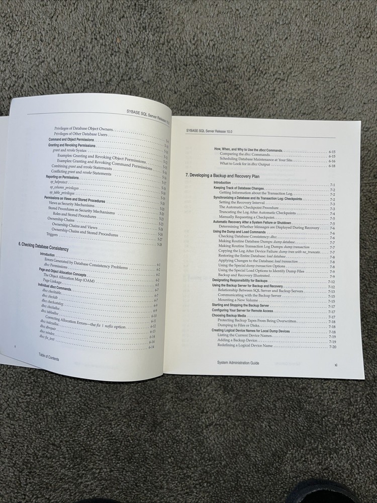 Vintage Sybase SQL Server System Administration Guide 1994, before SAP merge.