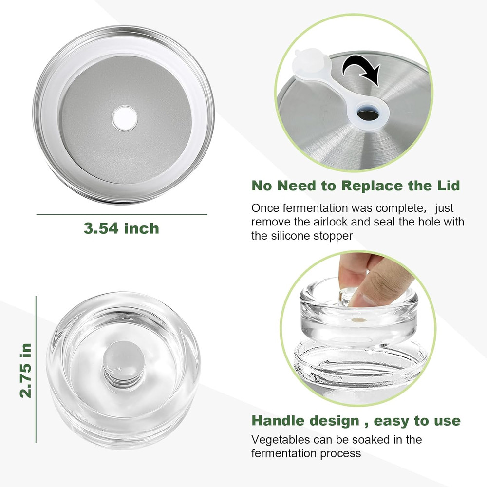 2 Pack Fermentation Jar Kit 32 Oz Mason Jar Fermentation Kit Fermenting Weights