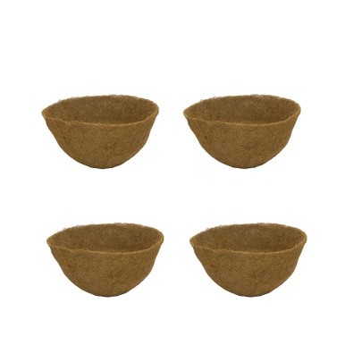12" x 8" Round Molded Coco Liner - 4 Pack