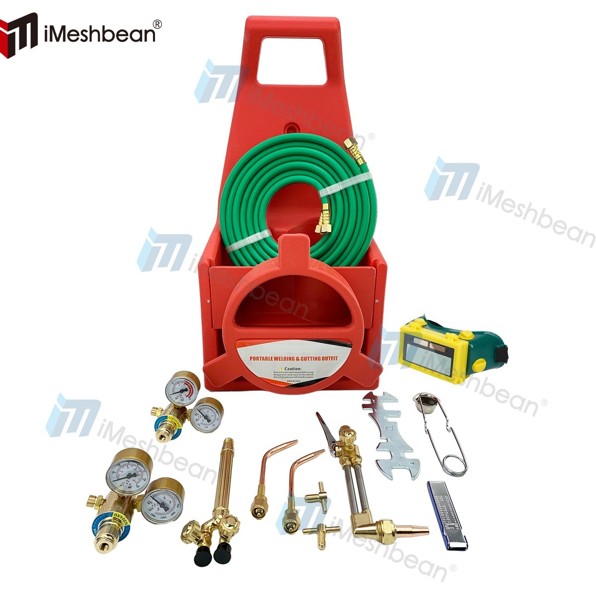 Pro Oxygen Acetylene Gas Cutting Torch Regulator Welding Kit W/Carrying Tote
