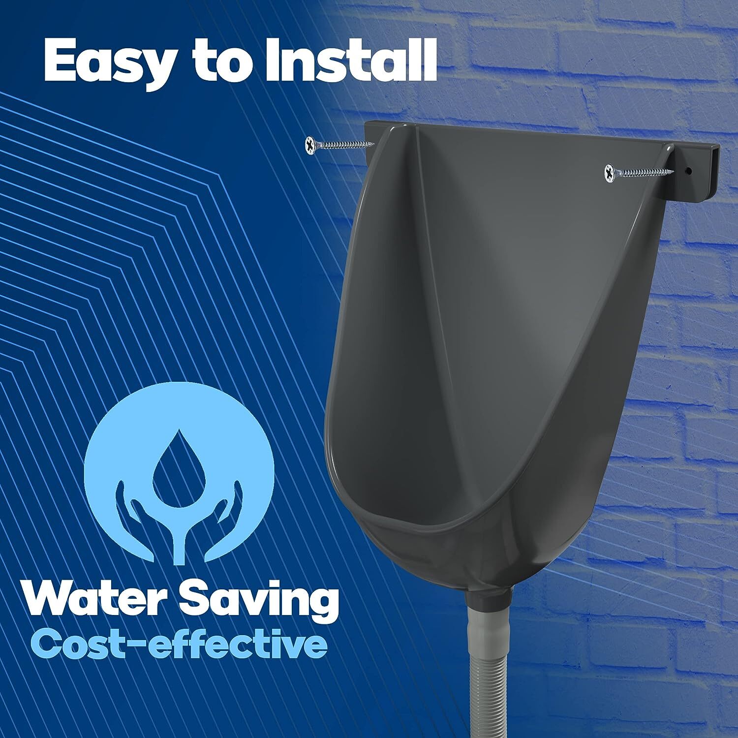 Waterless Outside Toilet Urinal With Hose Urine Diverter Urinal For Men Bathroom