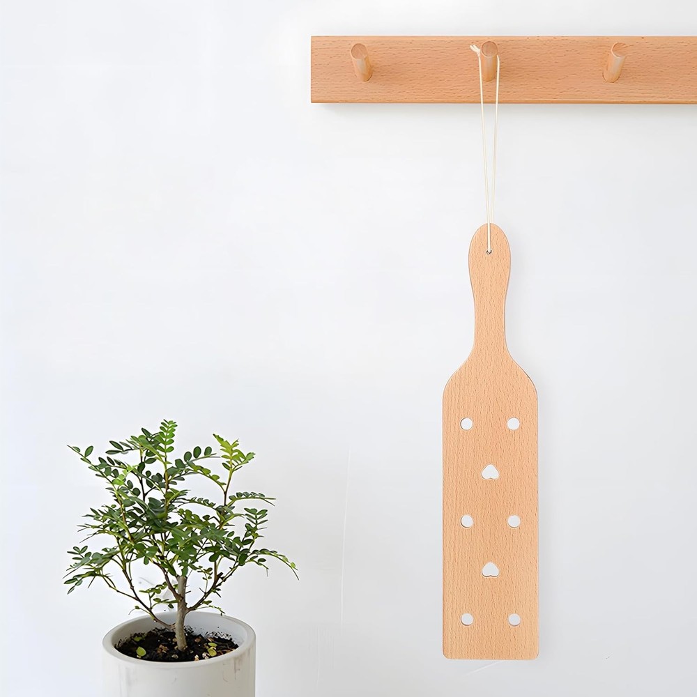 Beech Wood Paddle W/ Airflow Holes Solid Durable Wooden Paddle Smooth Surface