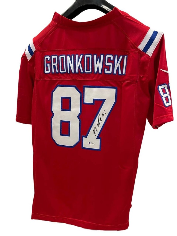 ROB GRONKOWSKI Red Signed Jersey Autographed Beckett COA