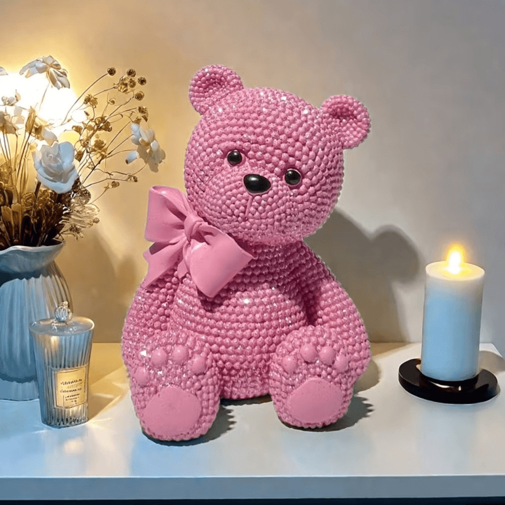 Pink Teddy Bear Home Accent Decor