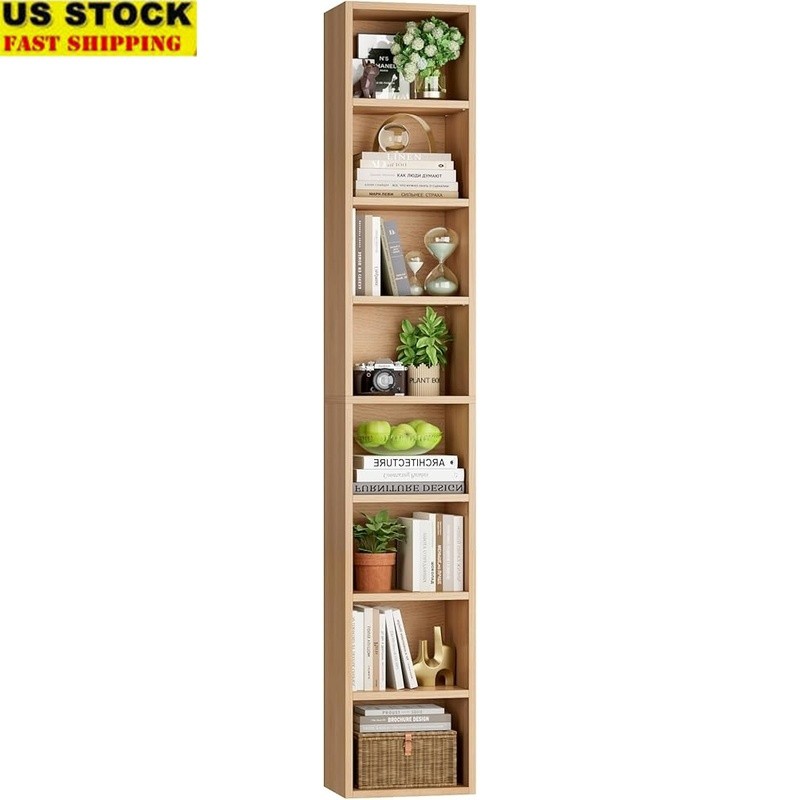 Adjustable Media Tower Rack DVDs CDs Books Storage Cabinet Slim Design New
