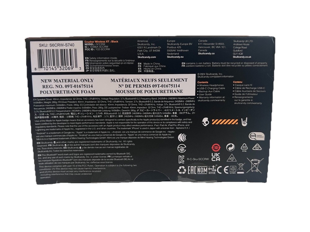 Skullcandy Crusher XT Wireless Foldable Over-Ear Headphones