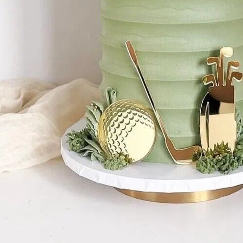 Personalised Golf Cake Topper Acrylic Cake Decorations