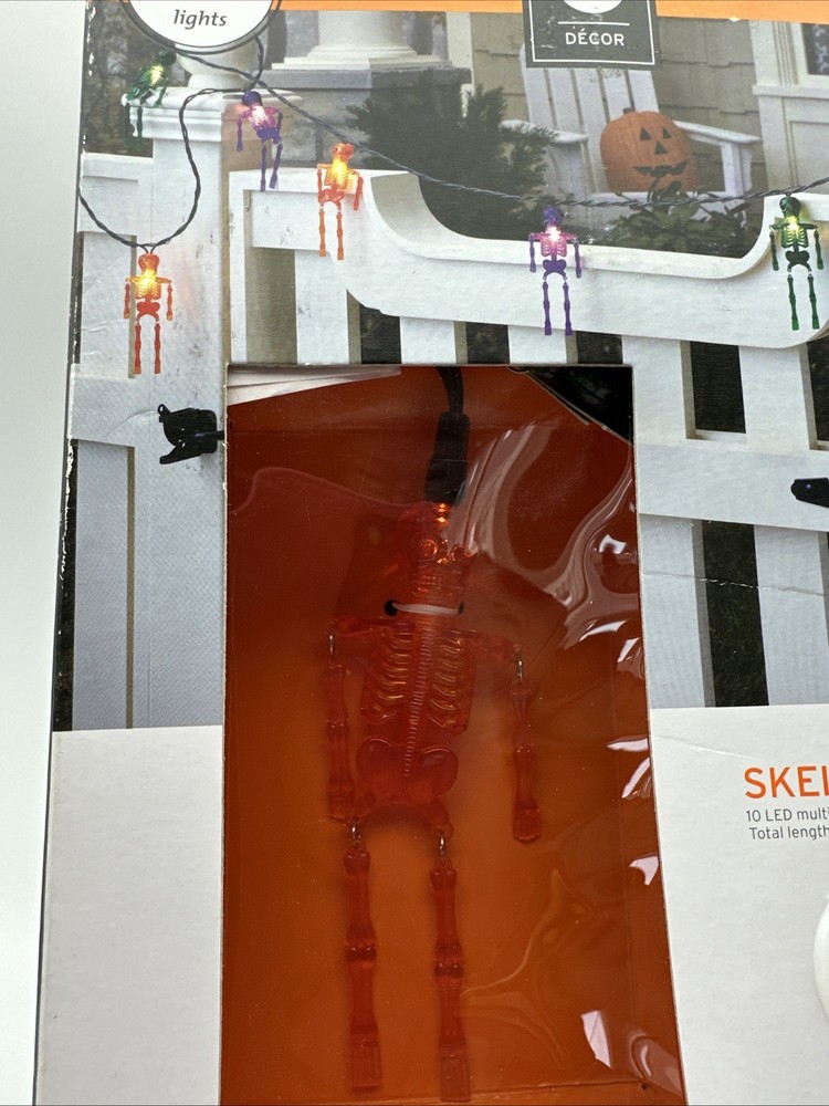 Led Skeleton Lights 10 Multicolor Bulbs 8’