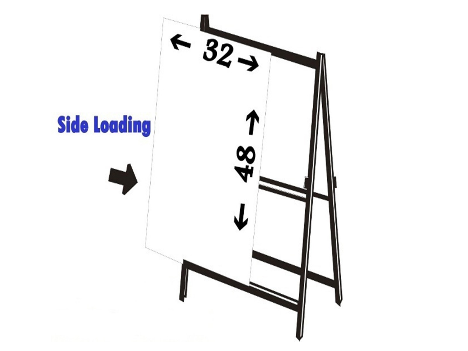 32"x 48" A Frame Changeable Letters Message Sidewalk Sign With 4" Letters set