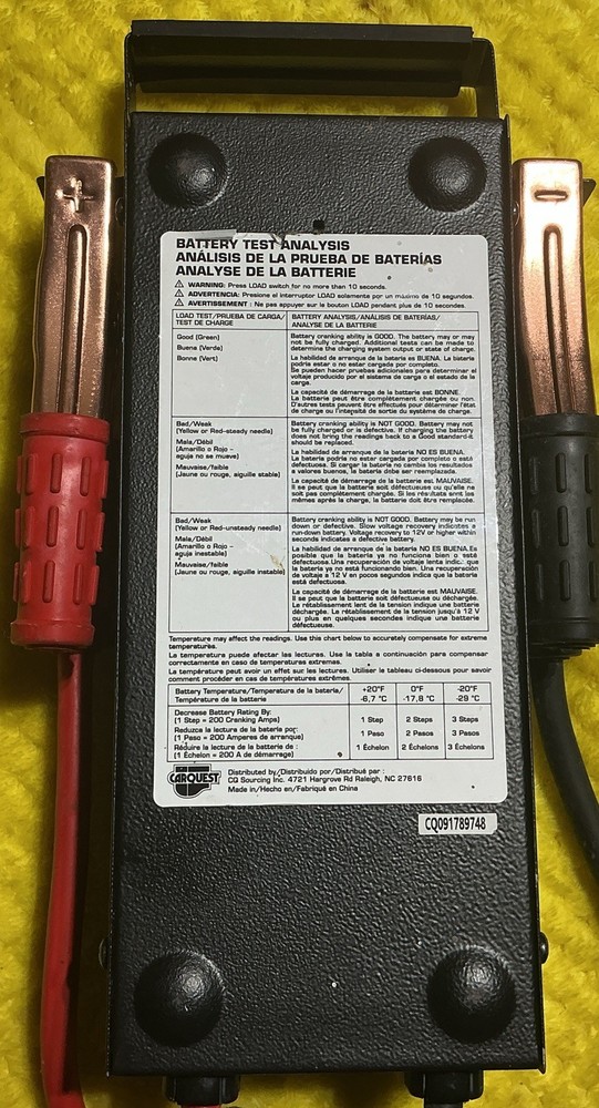 Battery Load Tester/voltmeter Carquest
