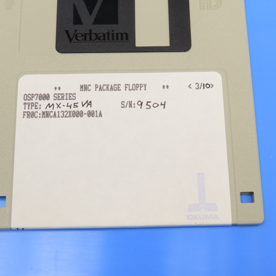 Okuma MX-45VA OSP700M Programming Software 10 Diskette Library