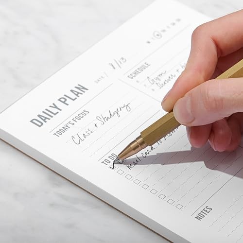 Notepad with Hourly Schedule - ADHD Planner, Time Block 6x9" Daily Planner
