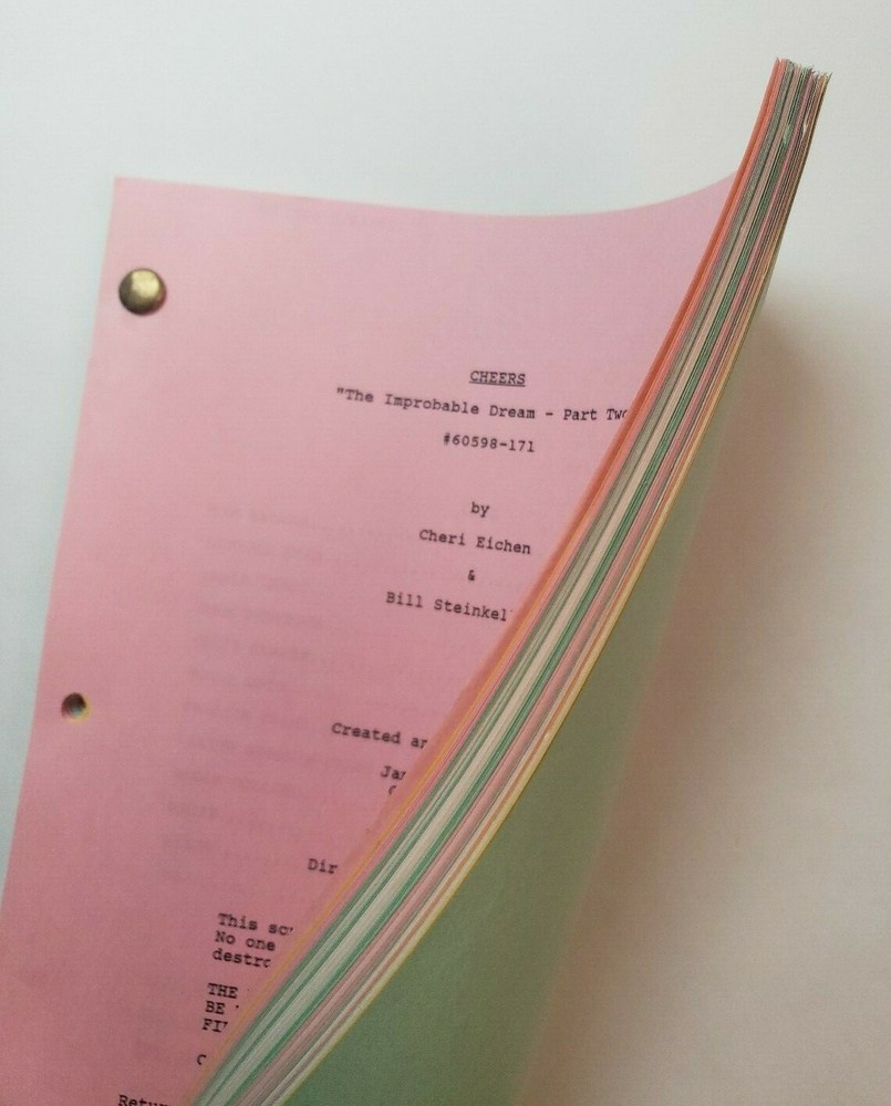 CHEERS / Cheri Eichen 1989 TV Script, Ted Danson "The Improbable Dream: Part 2"