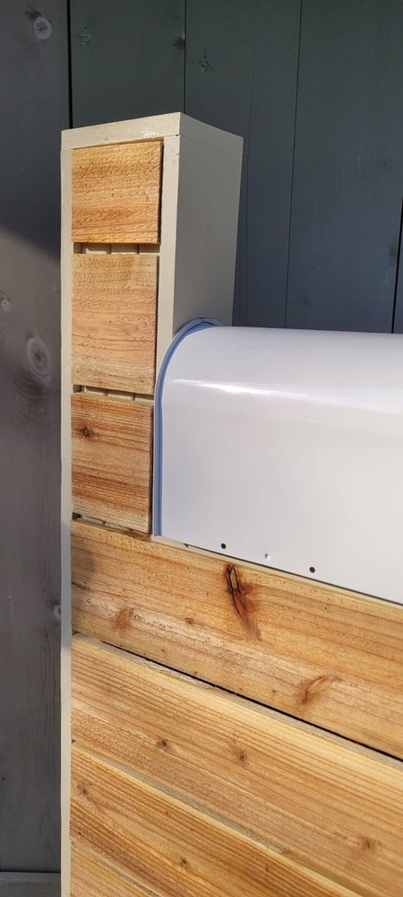 Cedar Mailbox Post Handmade (Install-Ready) MAILBOX INCLUDED, FREE SHIPPING