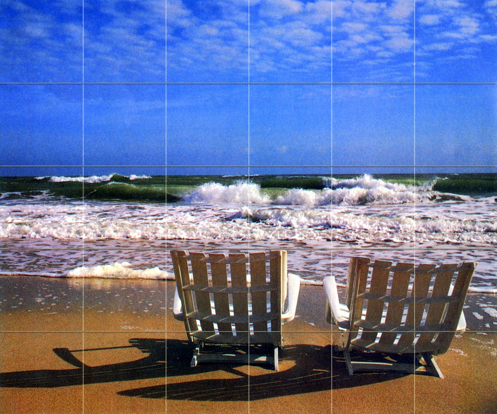 Art Mural Ceramic Beach Sea Backsplash Bath Tile #164