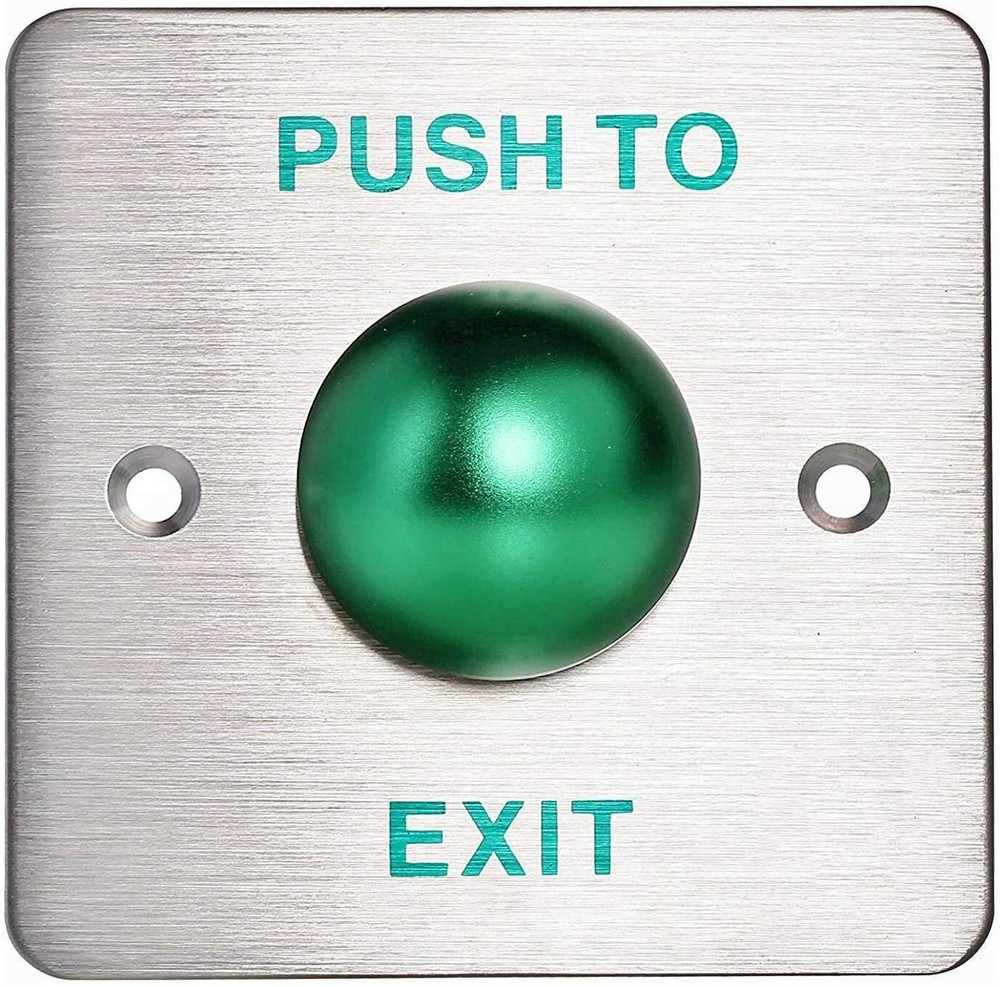 Security Stainless Steel Panel Door Press to Exit Release Out Button Switch