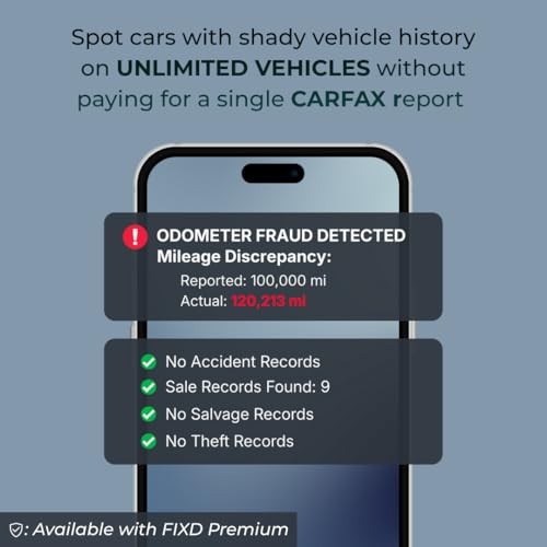 FIXD Bluetooth OBD2 Scanner for iPhone & Android - Diagnostic 1 Pack, White