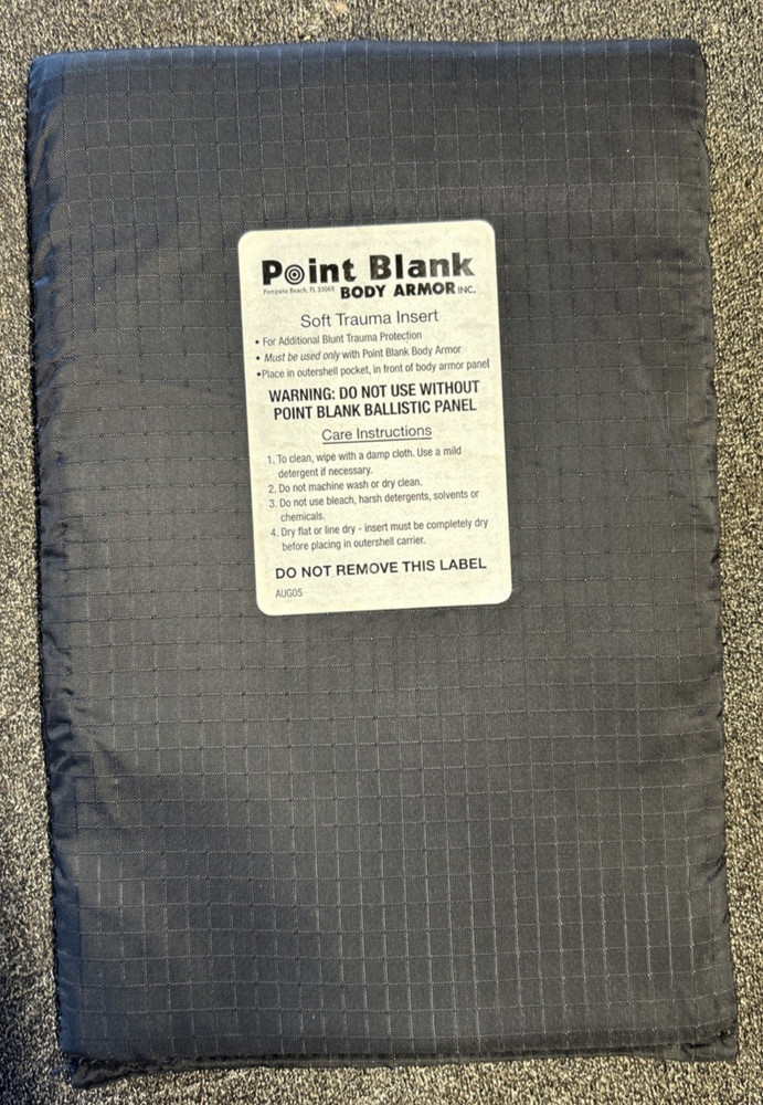 Point Blank Soft Ballistic Trauma Plate Insert - 5" x 8"