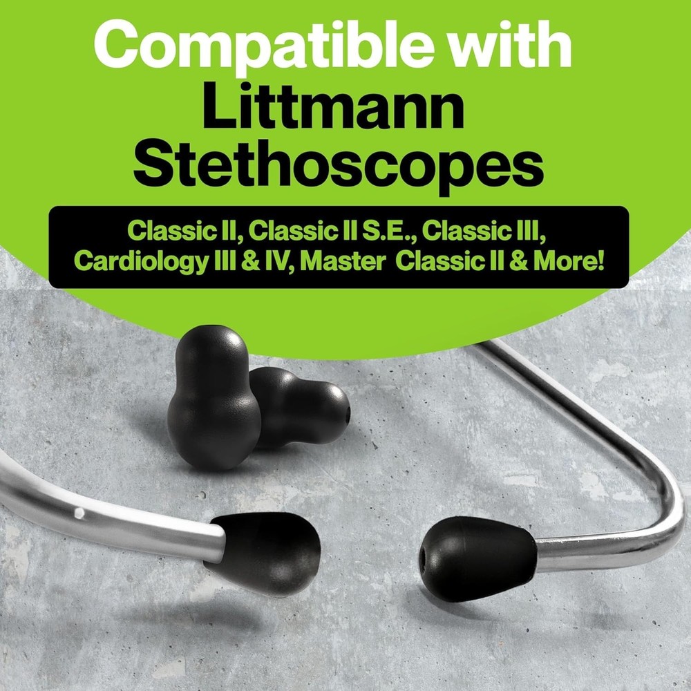 Stethoscope Ear Tips Replacement Kit - Small & Medium for Littmann Compatibility