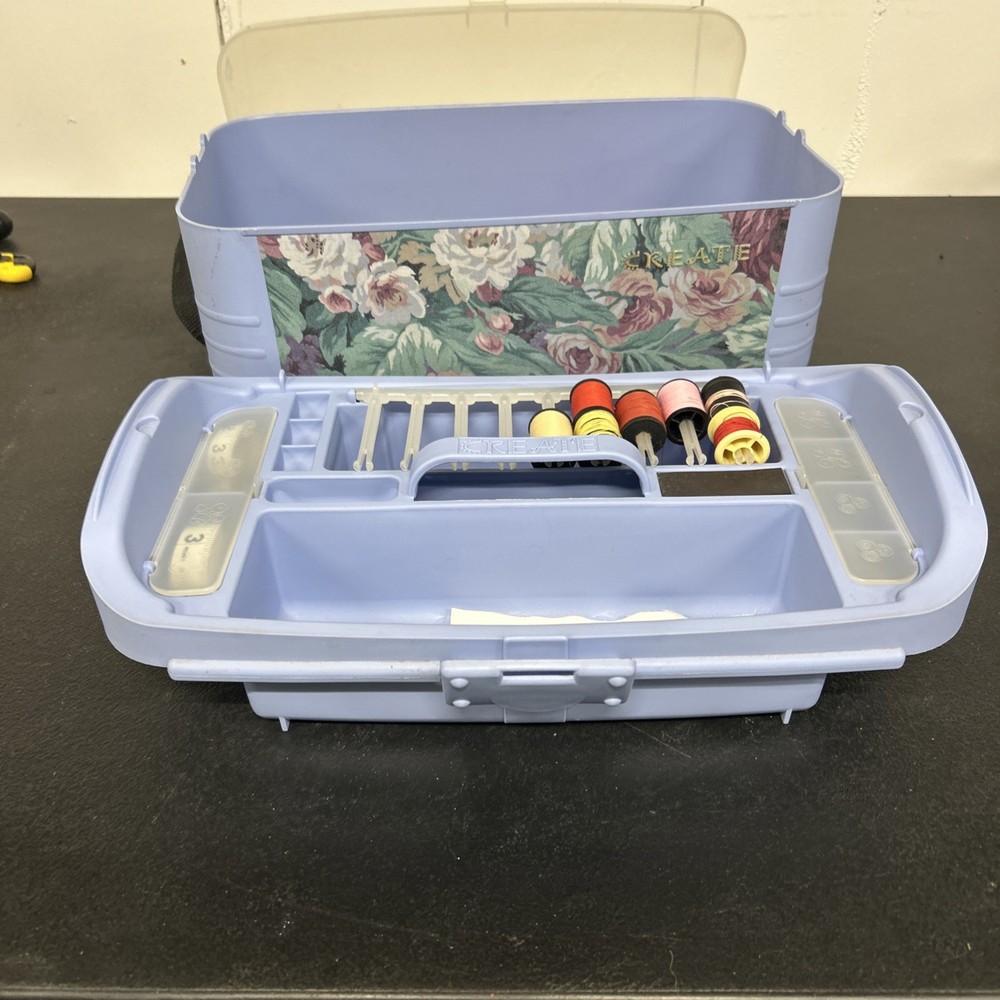 Vintage Sewing Case Caboodle Plus Extras.