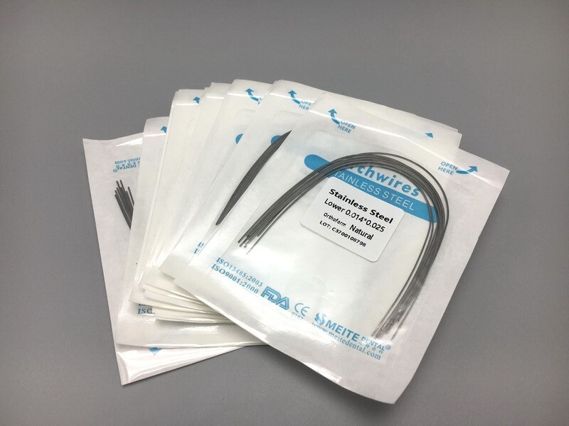 Dental Orthodontic Arch Wire NiTi Stainless Steel Ovoid/Natural Round Wires