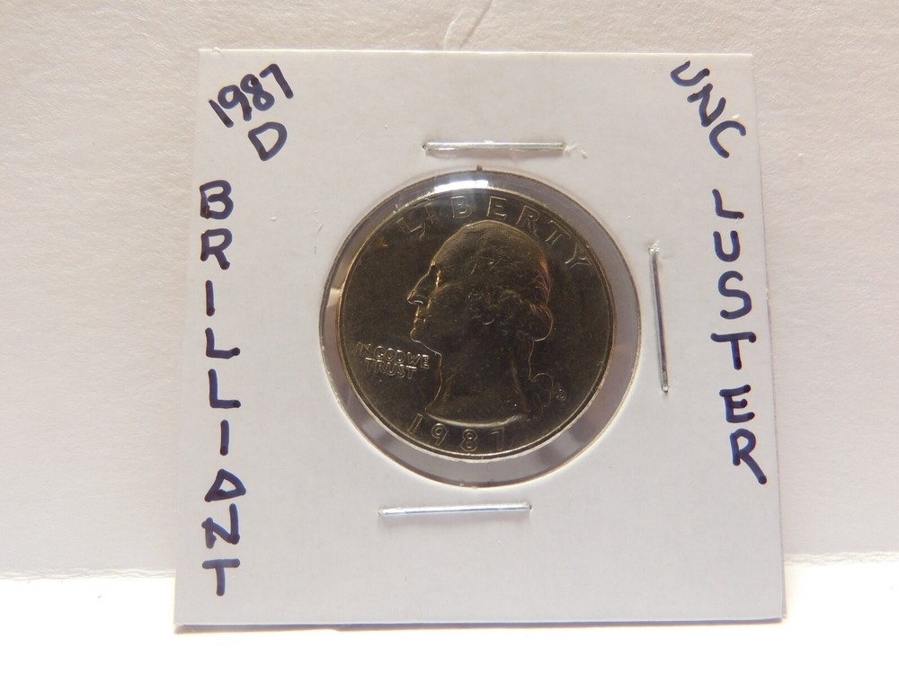 1987 D UNCIRCLATED  WASHINGTON QUARTER