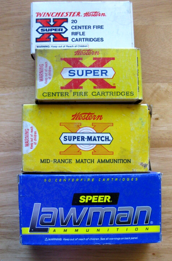 4 Boxes - Win Western 222 -Western 38 - Speer 357 - Western 357 - Empty Boxes