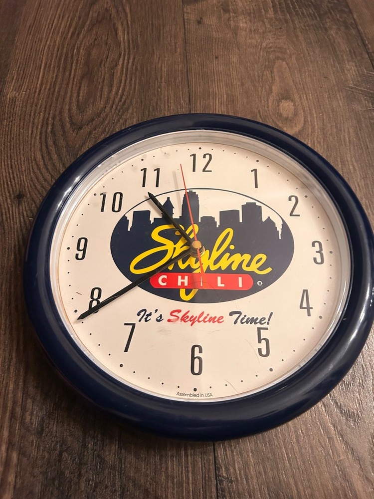 skyline chili wall clock tested working