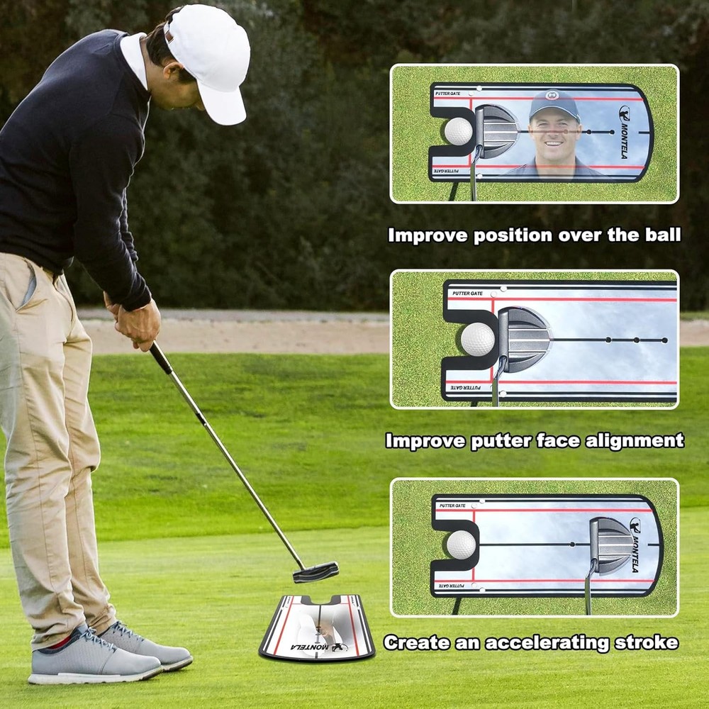 Golf Putting Alignment Mirror Training Aid