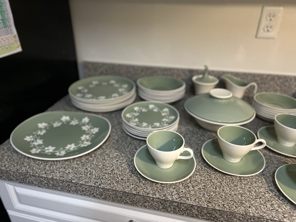 Harkerware Ivy Wreath Complete Set for 6 PLUS Serving Dishes