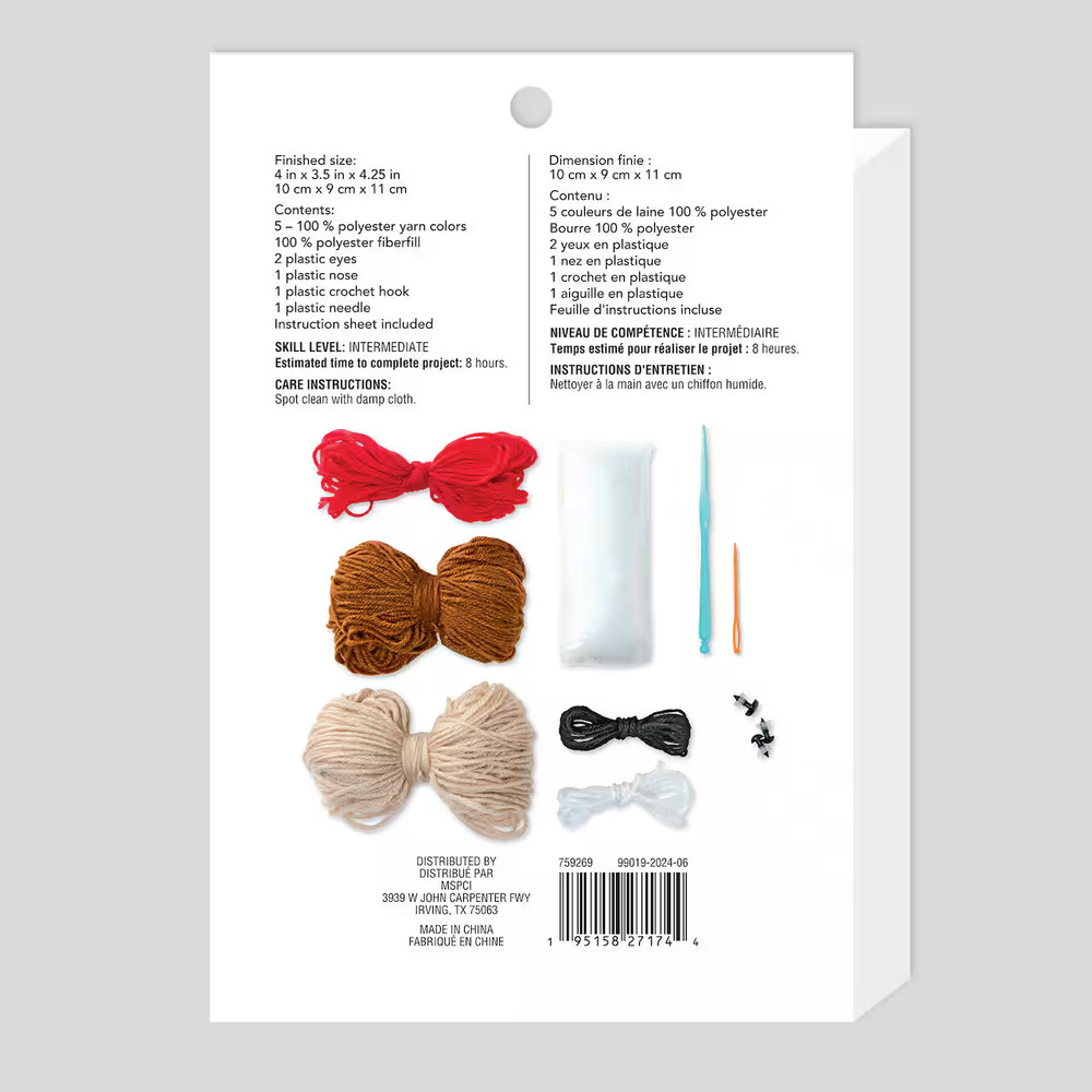 Loops & Threads Crochet Kit "Hedgehog"