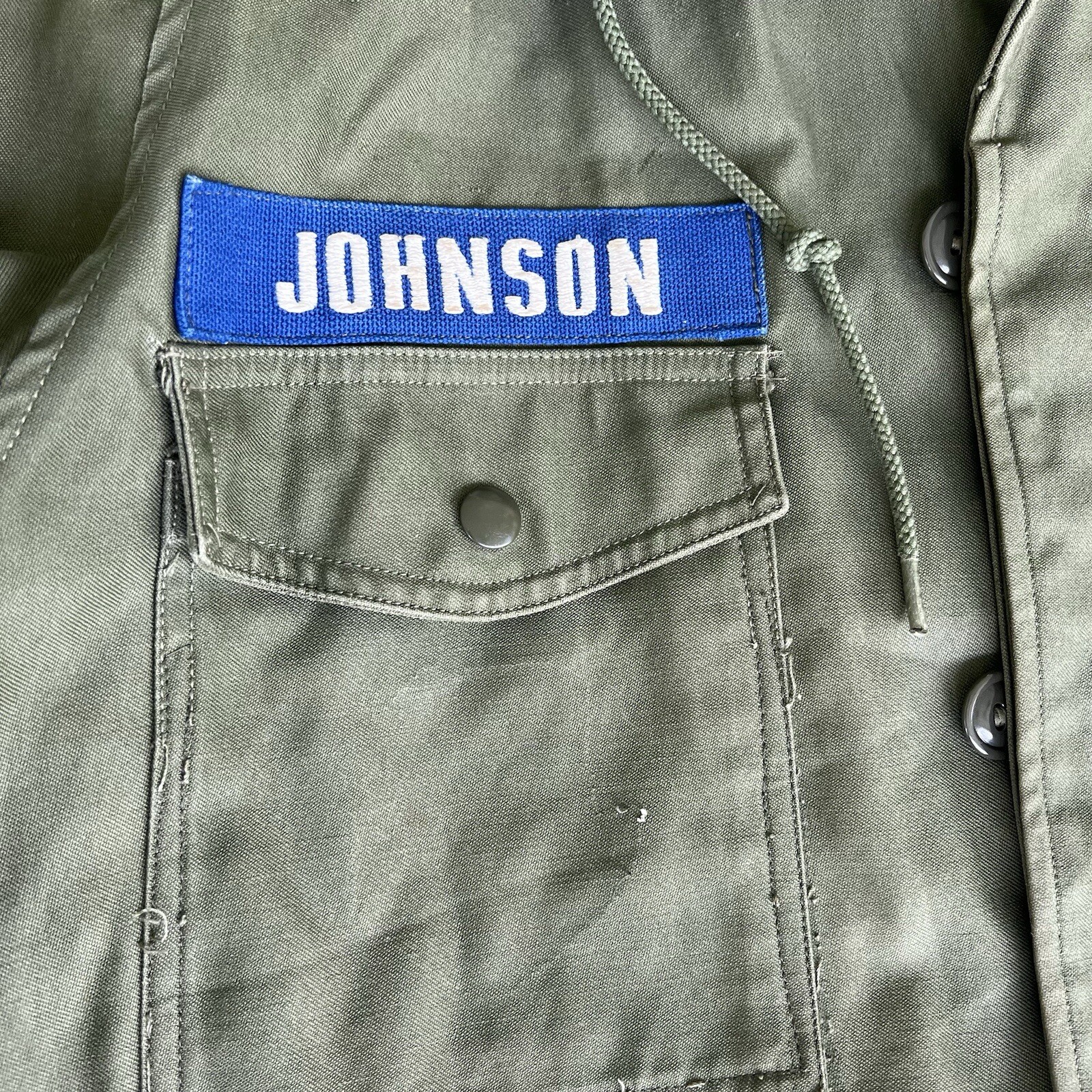 Vintage 50s 60s Korea Vietnam War OG 107 Sateen Jacket Medium Regular Reflective