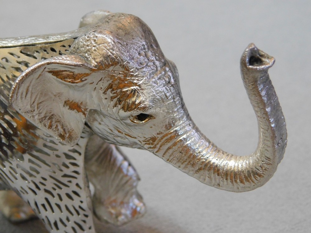 Christofle Lumiere D'Argent Silverplate Elephant Figurine
