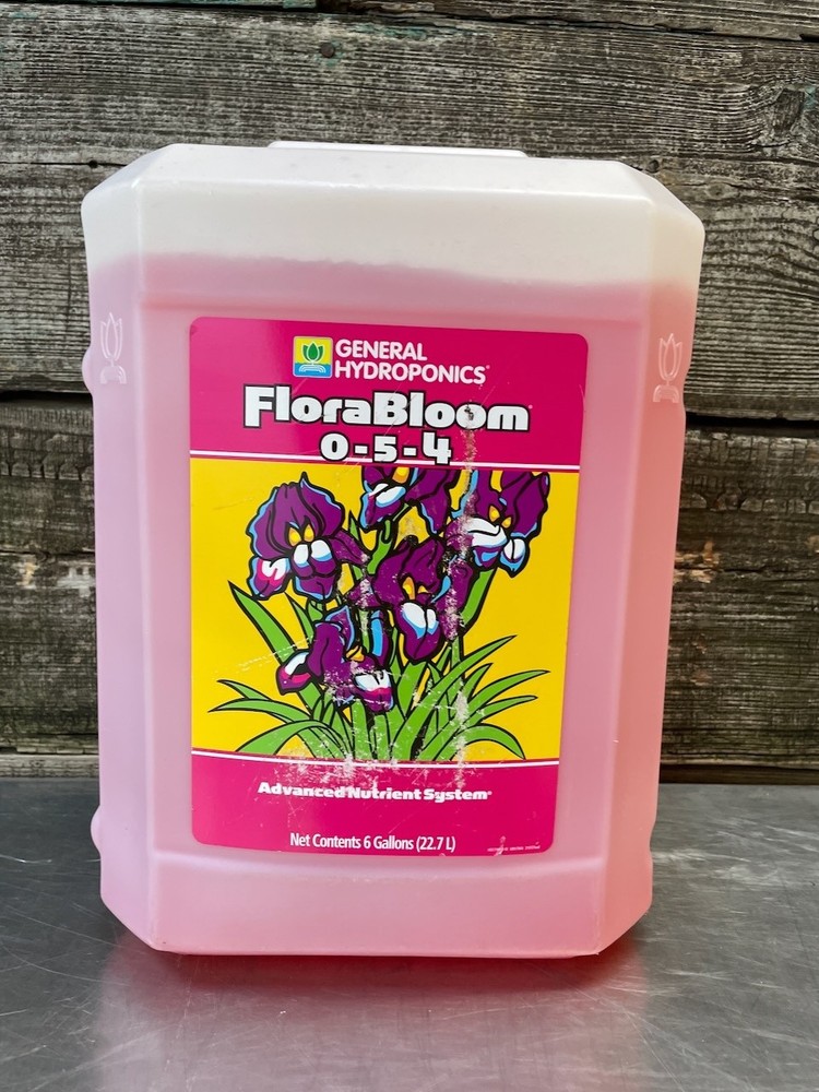 General Hydroponics Florabloom Nutrient Solution 6 Gallon Container