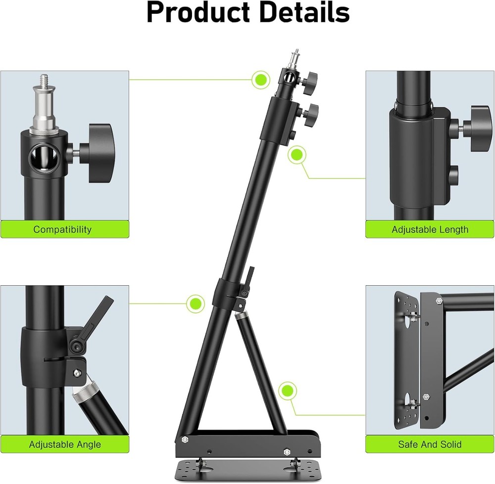 Wall Mount Boom Arm for Studio Video Light 4.3ft