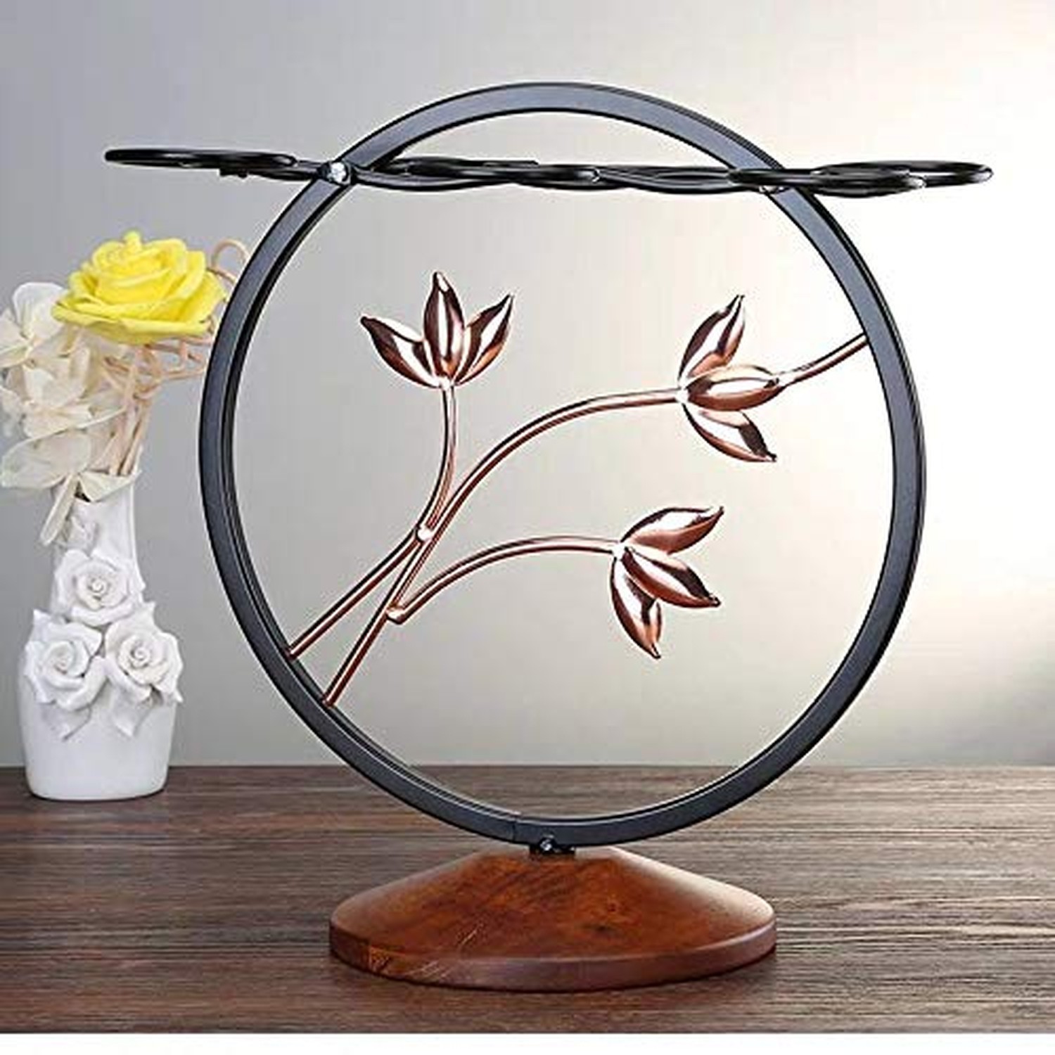 Wine Glass Rack Stand-alone Metal Drying Stand - Kitchen Bar Decoration Multi...