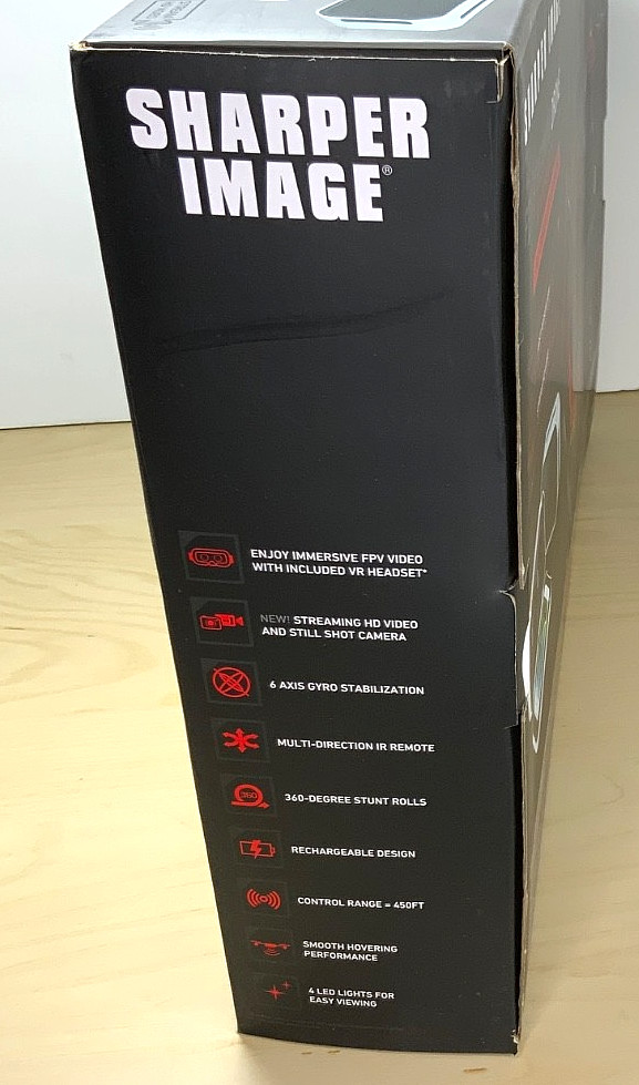 Sharper Image DX-4 FPV Streaming Drone HD Camera VR Headset 450ft Range