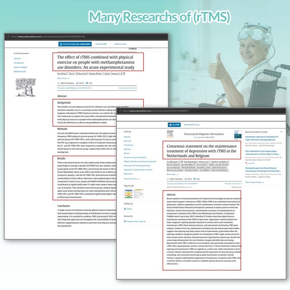 Non-Invasive rTMS Brain Stimulation Machine for Depression & Migraine Support
