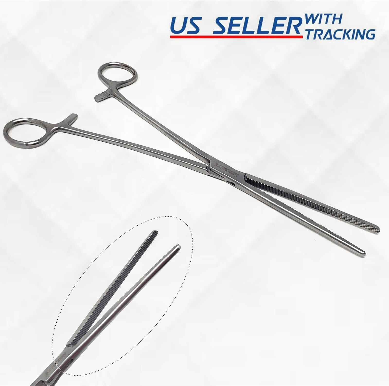 10" Hemostat Forceps Hemostatic Medical Surgical Artery Pliers Straight - German