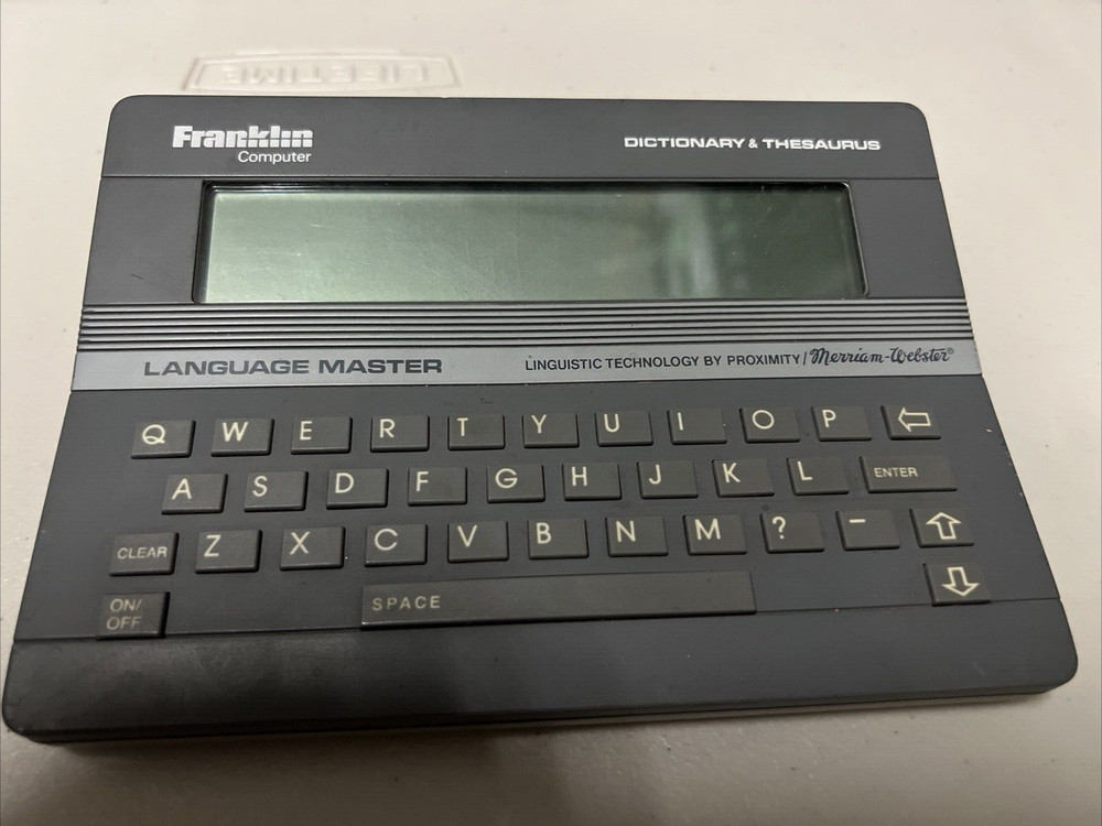 Franklin Language Master LM-2000 Gray *Tested & Working* Digital Retro 1987