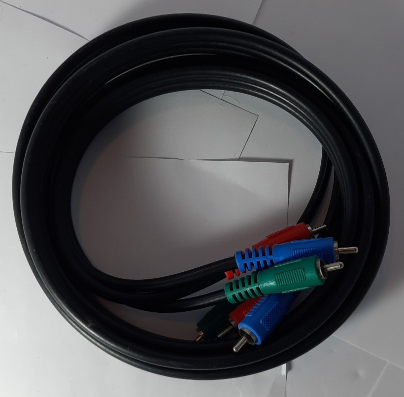 6 FT Component Video Cable, 3 RCA Black