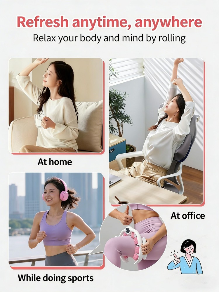 MERACH Cellulite Massage Tool with Push Pull Roller Lymphatic Drainage Massage