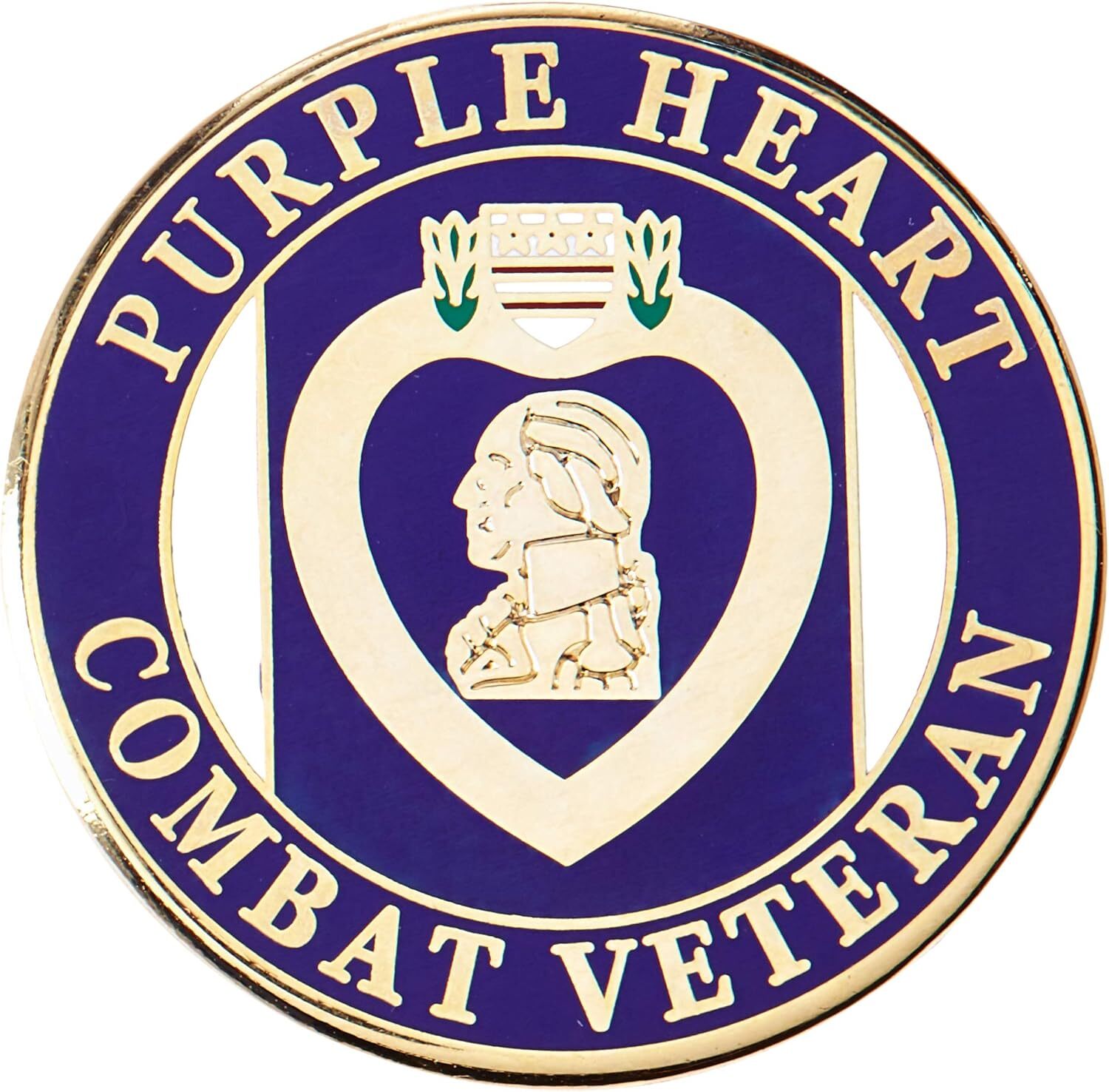 Purple Heart Combat Veteran US Genuine Military Lapel Hat Pin Badge 1"