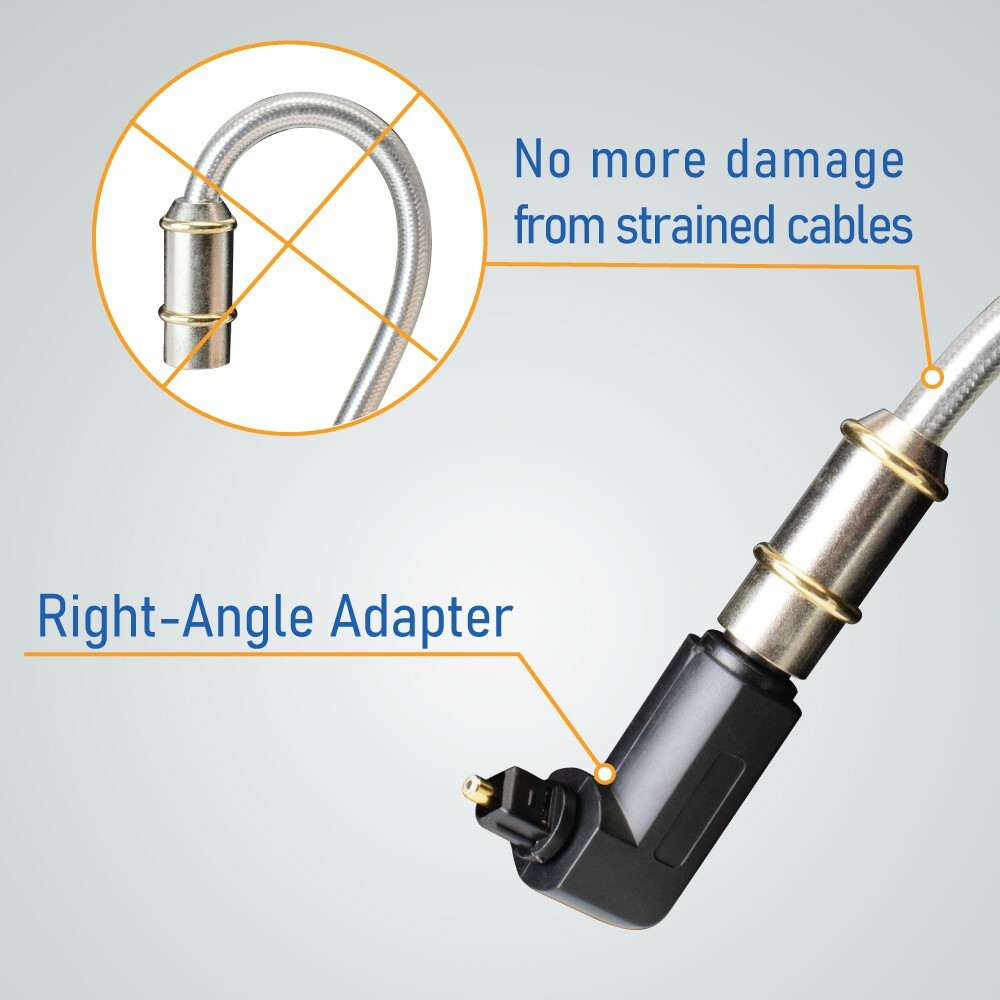 Skywalker Optical Right-Angle Cable Adapter (Black)