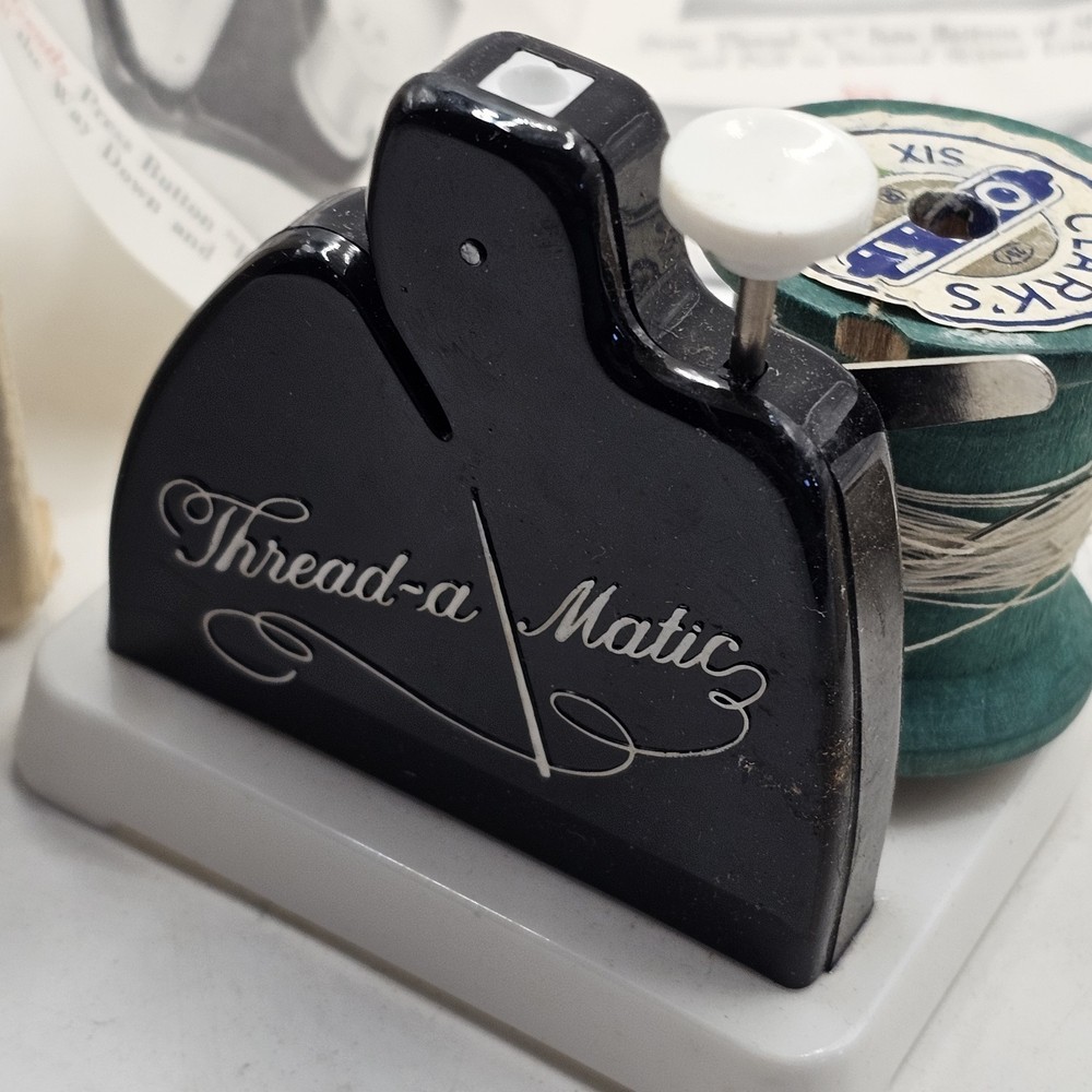 Vintage Thread-a Matic Sewing Automatic Needle Threader In Box 700 Instruct