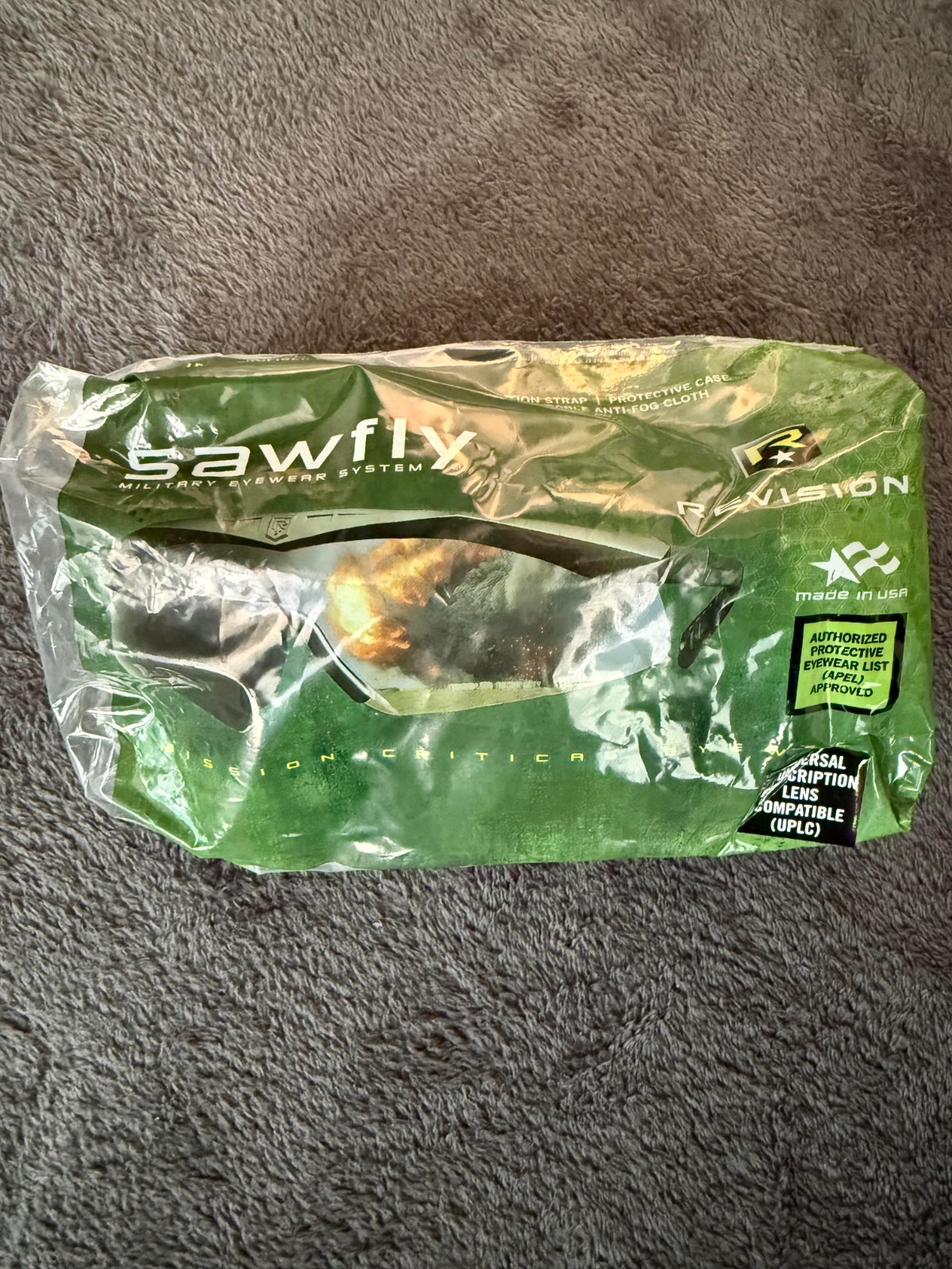 New Revision Sawfly Black APEL Ballistic Eyewear Glasses