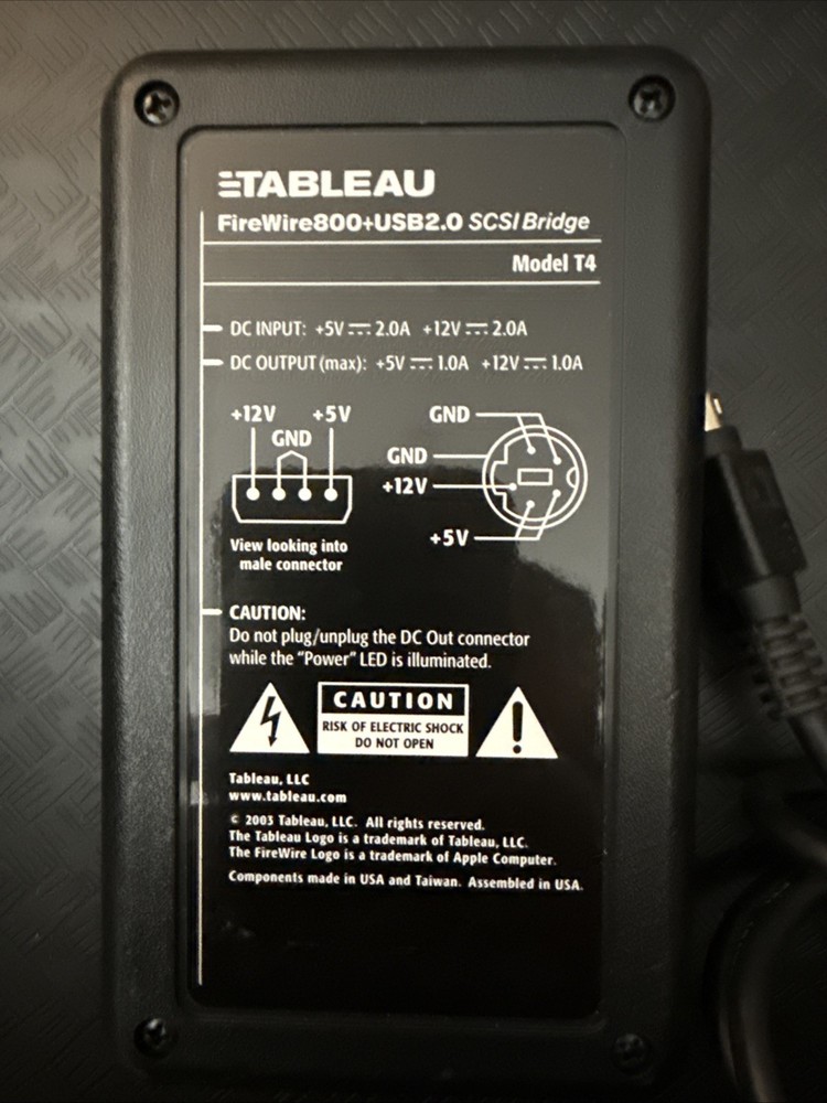 Tableau FireWire800+USB2.0 SCSI Bridge (Model T4) Forensic Equipment