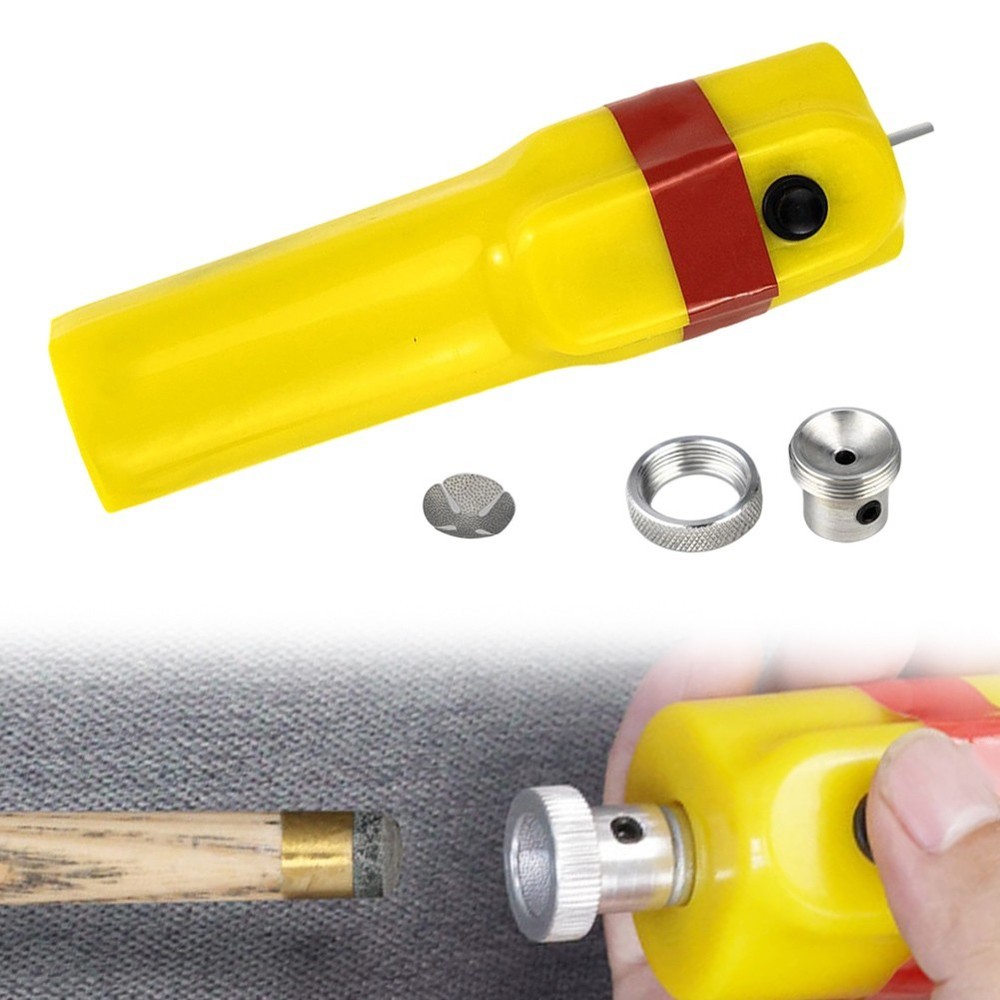 Electric Cue Tip Tool for Snooker Easy to Use with Replaceable Grinding Discs