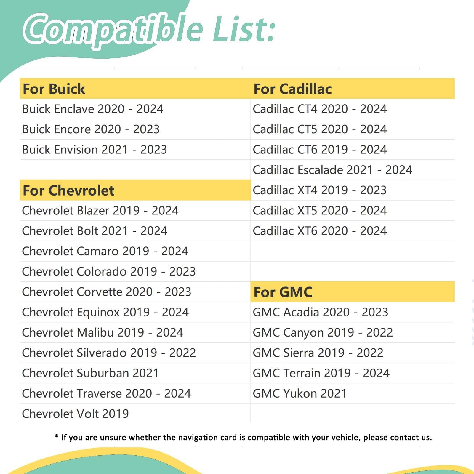 2024 GM Navigation SD Card 85856394 USA Canada Mexico Maps